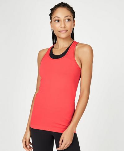 Athlete Seamless Workout Vest, Tulip Red | Sweaty Betty