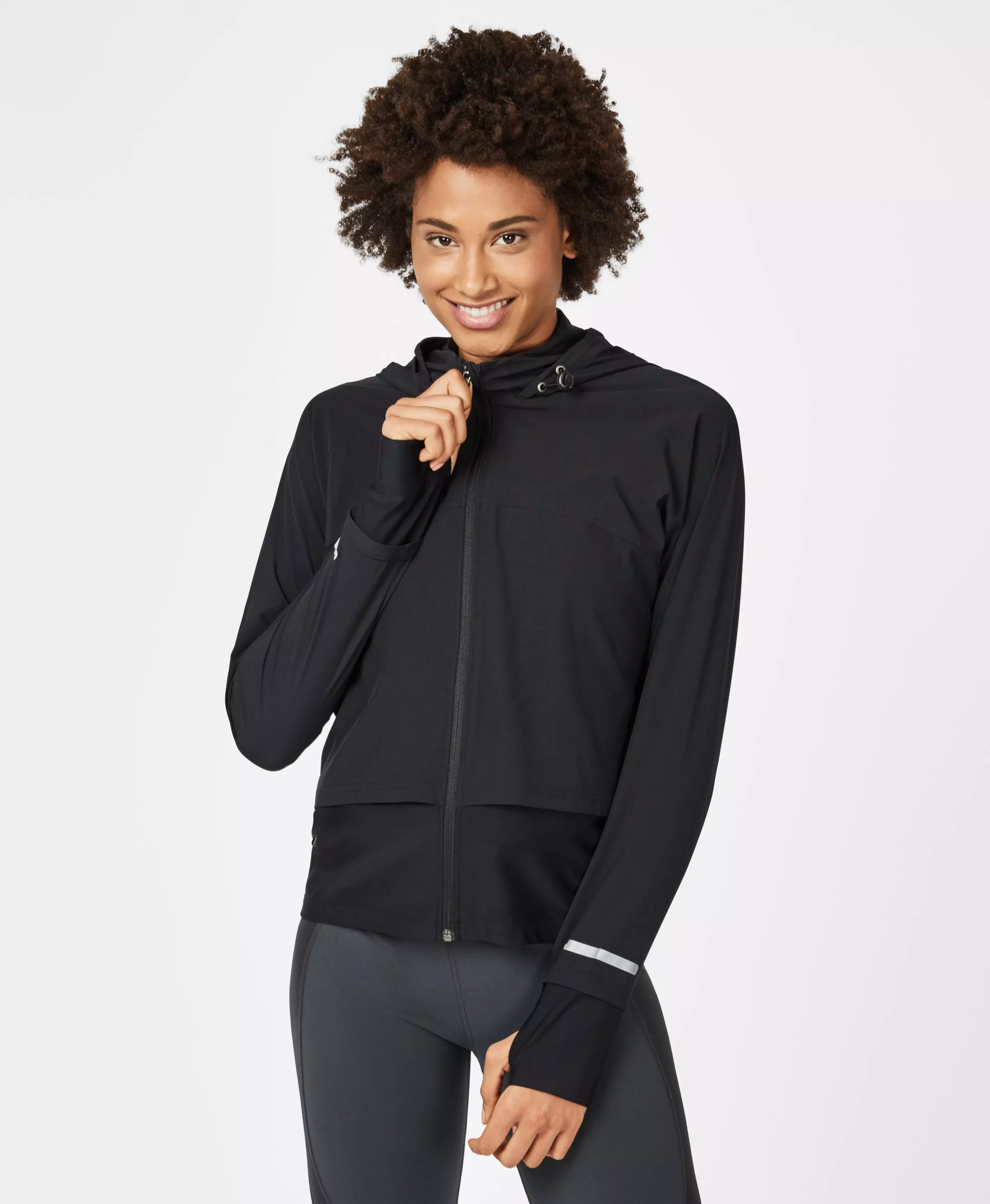 Sweaty Betty Fast Track Thermal Running Jacket - Black - Size S