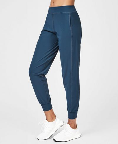 Garudasana Lightweight Yoga Pants, Beetle Blue | Sweaty Betty