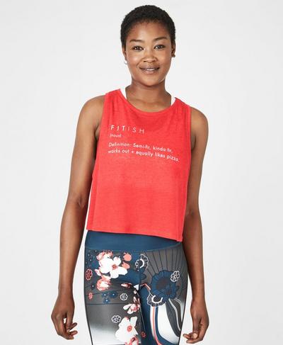 Crop Workout Vest, Tulip Red A | Sweaty Betty