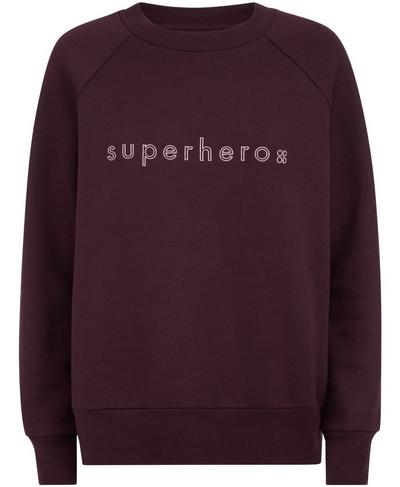 Crew Neck Sweatshirt, Black Cherry | Sweaty Betty