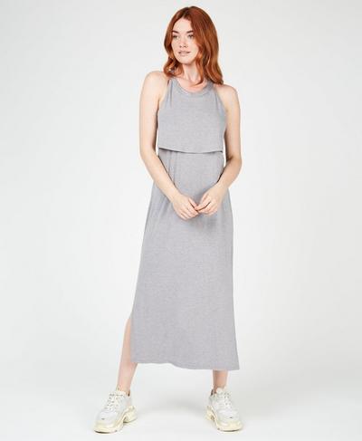 Holistic Dress, Light Grey Marl | Sweaty Betty