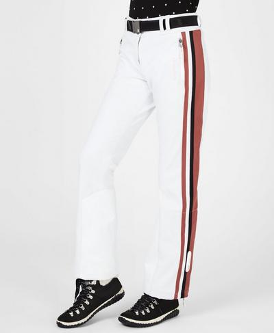 Moritz Softshell Slim Leg Snow Pants, White | Sweaty Betty