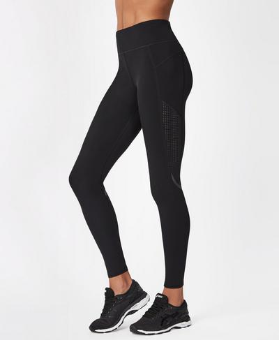 Zero Gravity High Waisted Running Leggings, Black | Sweaty Betty