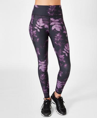 Zero Gravity High Waisted Running Leggings, Leaf Print | Sweaty Betty