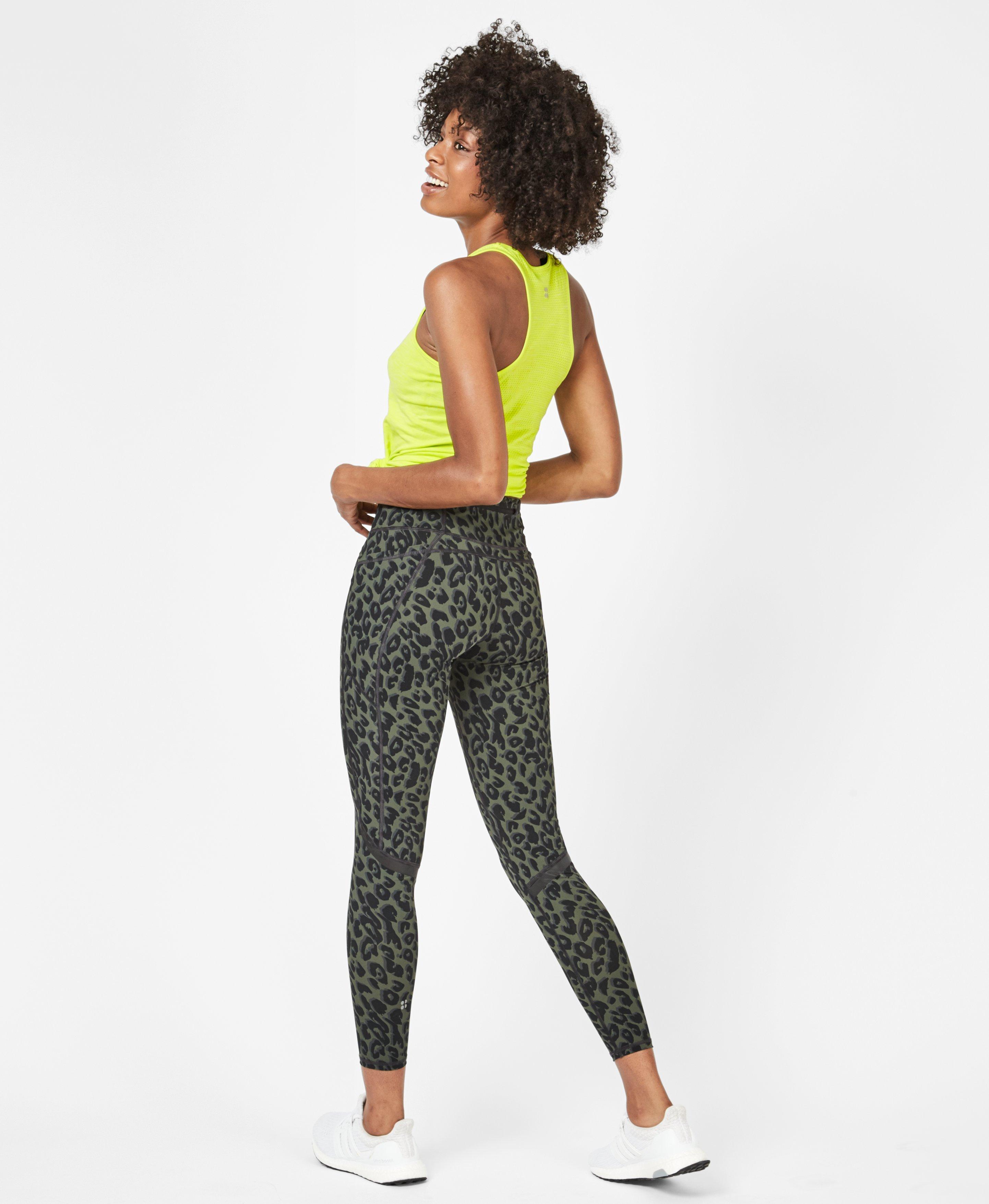 olive leopard print leggings