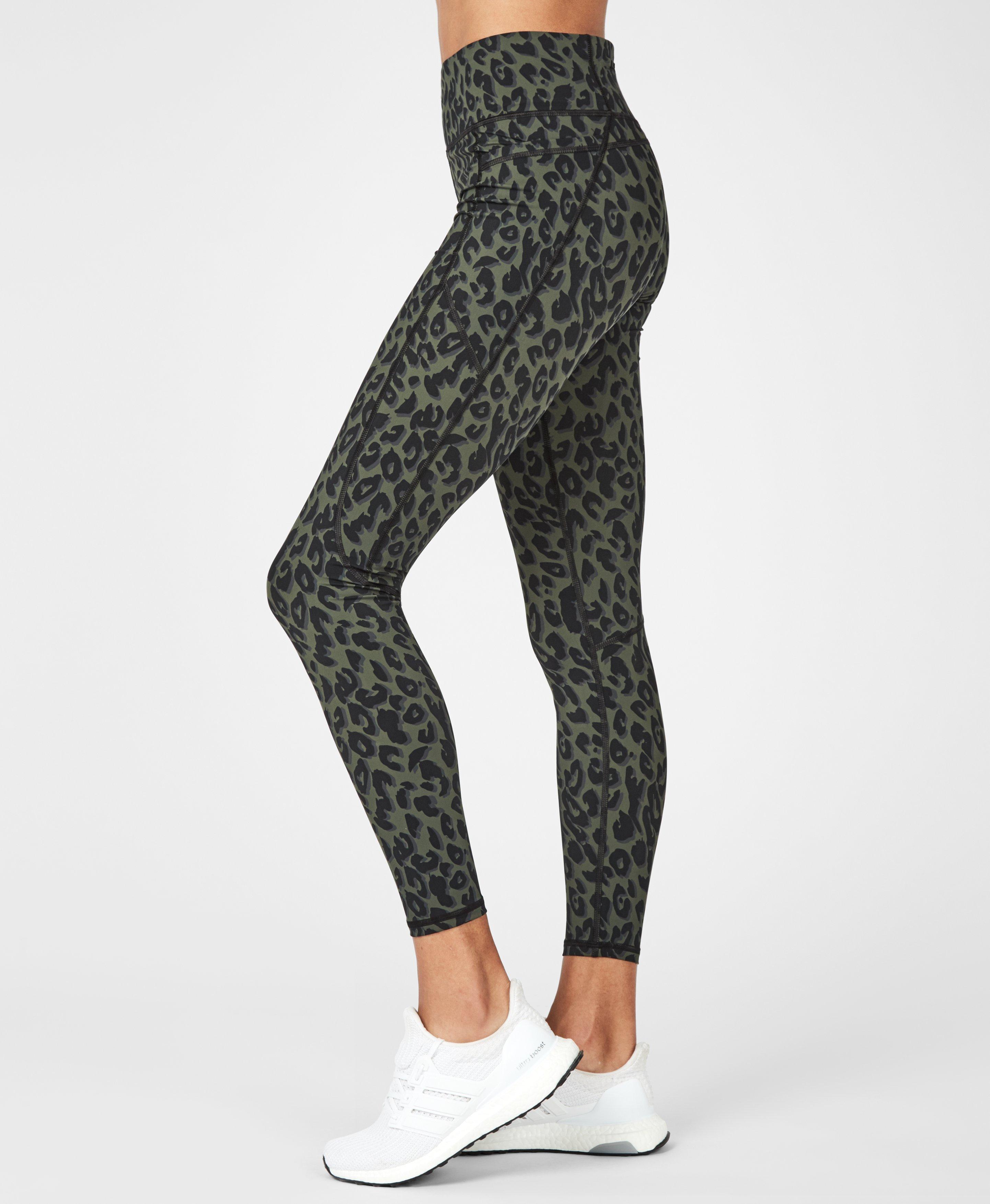 leopard print athletic leggings