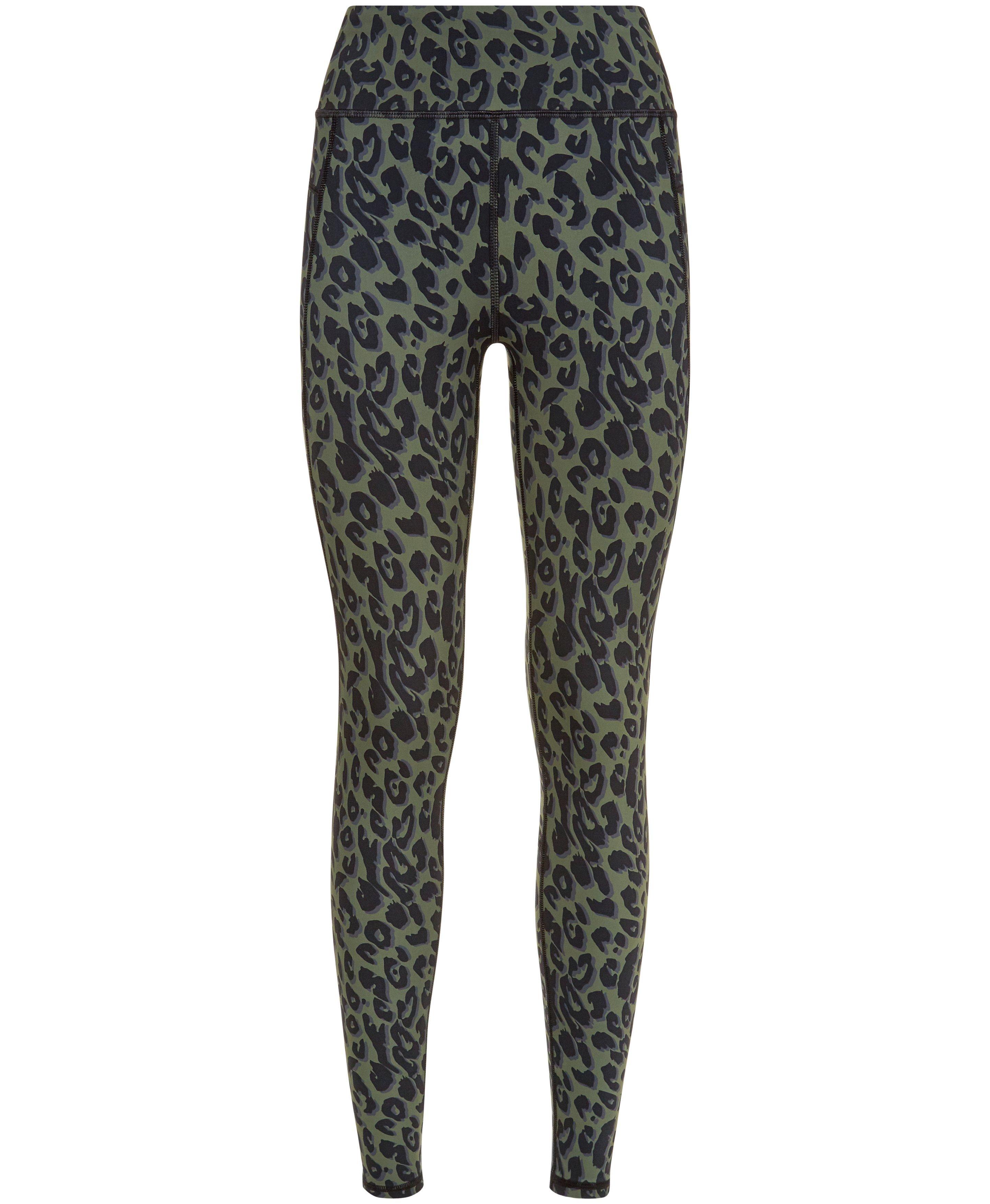 leopard running tights