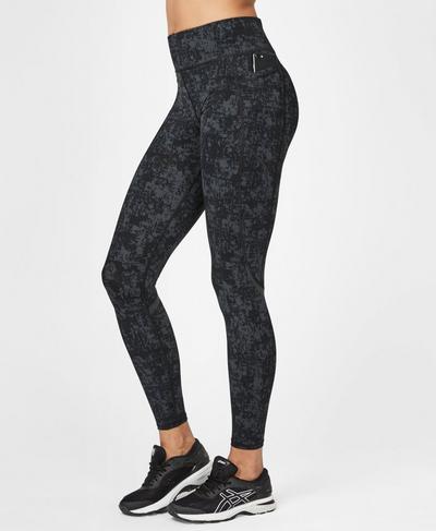 Zero Gravity High Waisted Running Leggings, Slate Concrete Print | Sweaty Betty