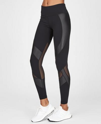 Power Mesh Workout Leggings, Black | Sweaty Betty