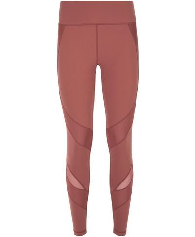 Power Mesh 7/8 Workout Leggings, RUST | Sweaty Betty