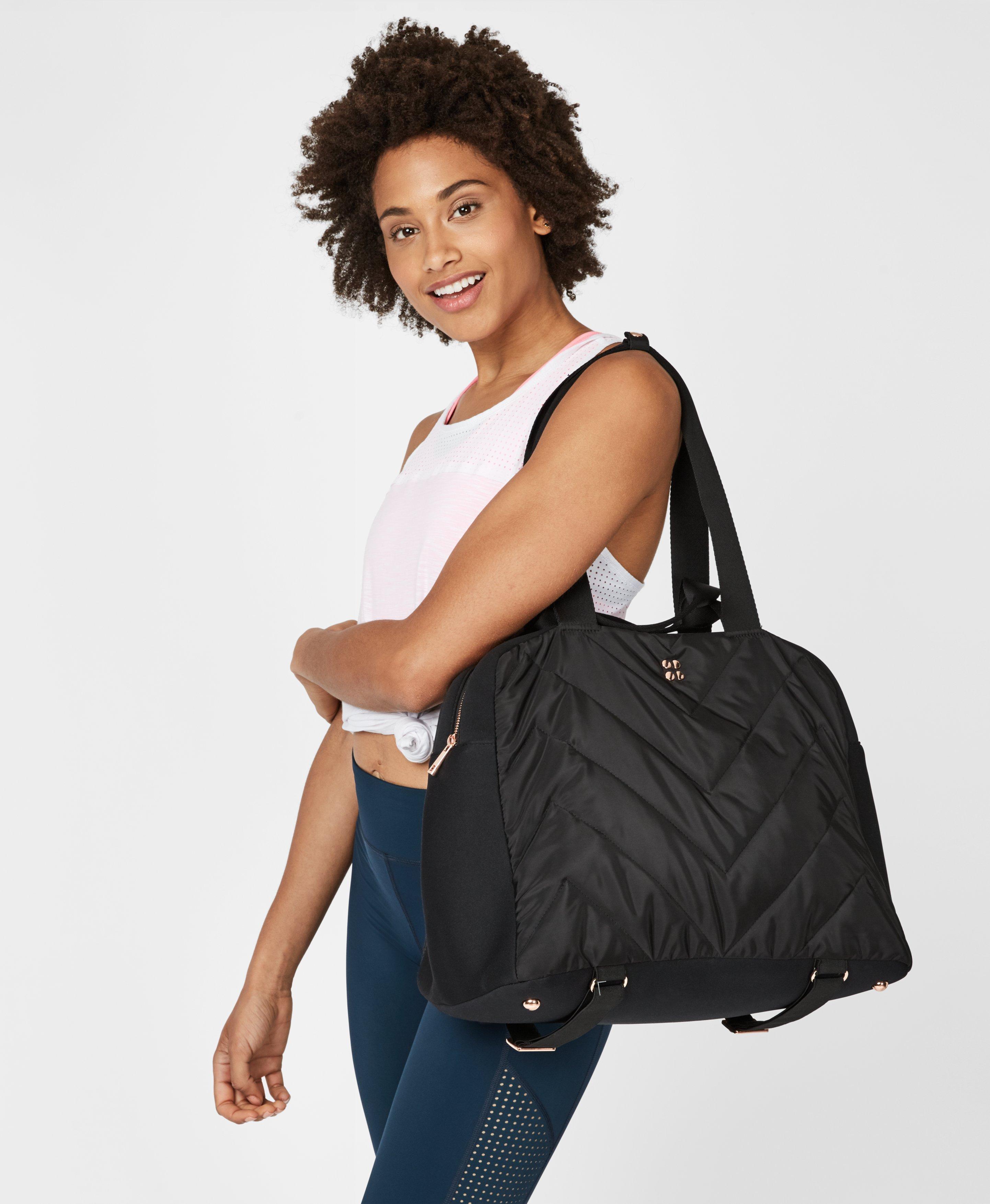 sweaty betty luxe gym bag olive