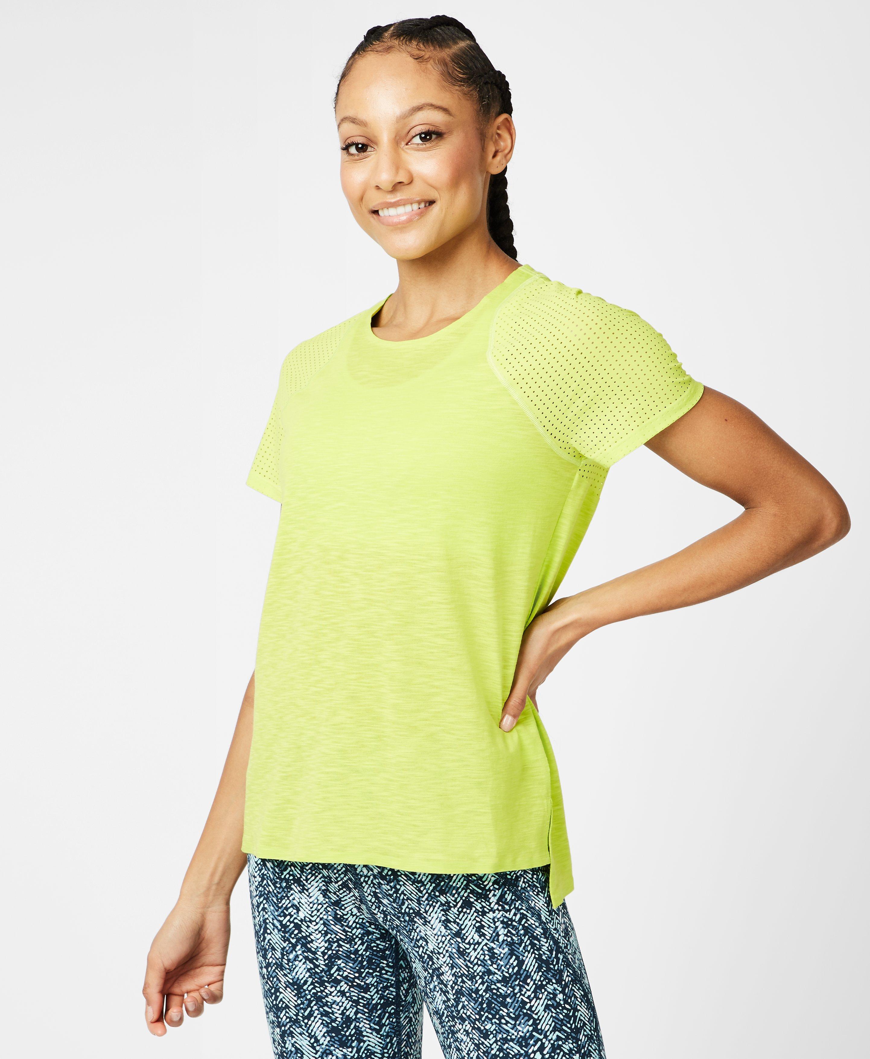 lime green running shirt
