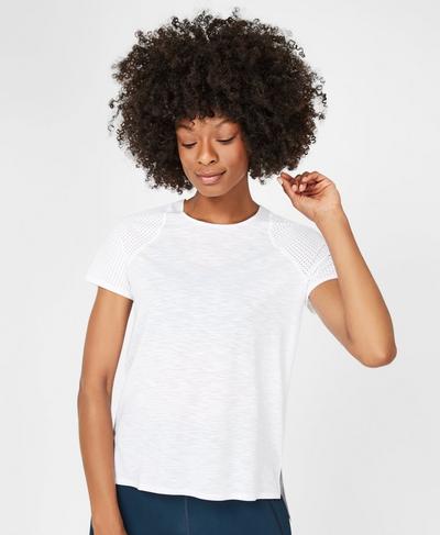 Breeze Short Sleeve Running T-Shirt, White | Sweaty Betty