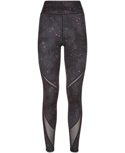 Reversible High Waisted Mesh Yoga Leggings, Space Race Ditsy Star Print | Sweaty Betty