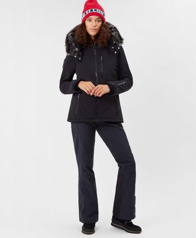 Exploration Softshell Ski Jacket, Black | Sweaty Betty