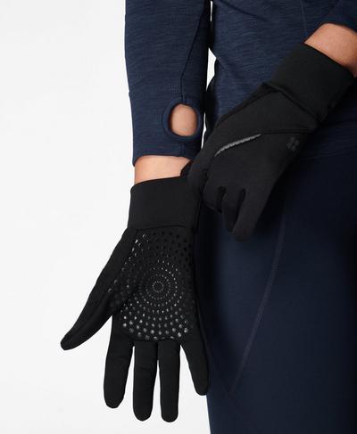 Run Gloves , Black | Sweaty Betty