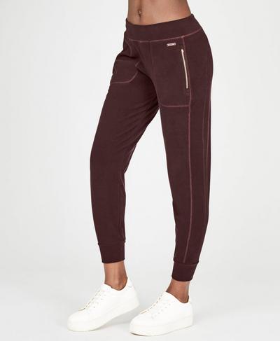 Garudasana Luxe Trousers, Black Cherry | Sweaty Betty