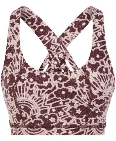 Circuit Sports Bra, Work Hard Play Harder Print | Sweaty Betty