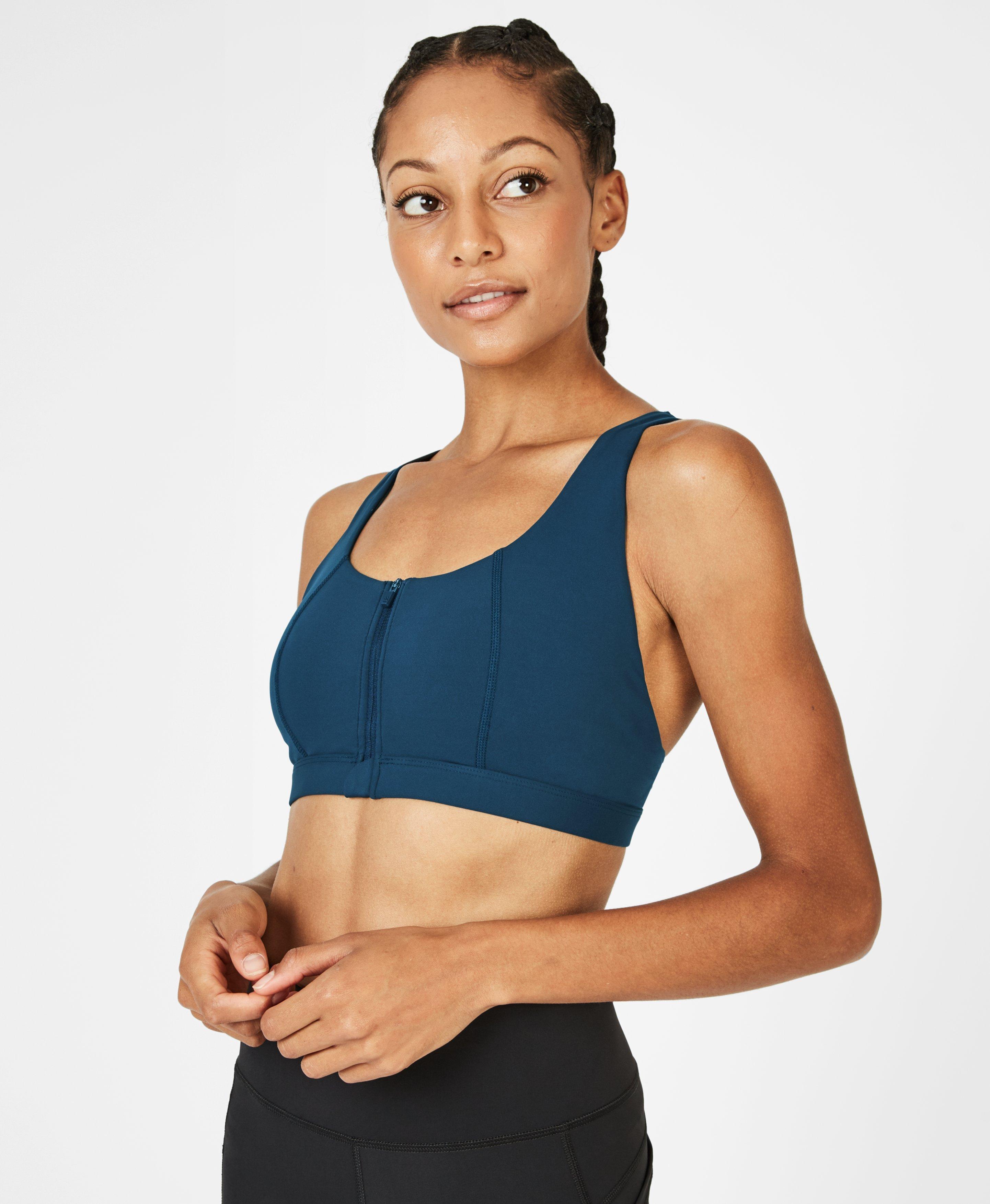 zip up compression bra