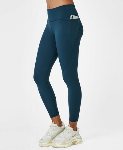 Power Workout Leggings, Beetle Blue | Sweaty Betty