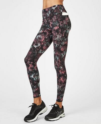 Power Workout Leggings, Laundromat Pixelated Floral | Sweaty Betty