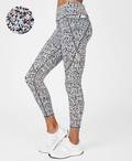 Power 7/8 Workout Leggings, Infinity Blue Hexagon Print | Sweaty Betty
