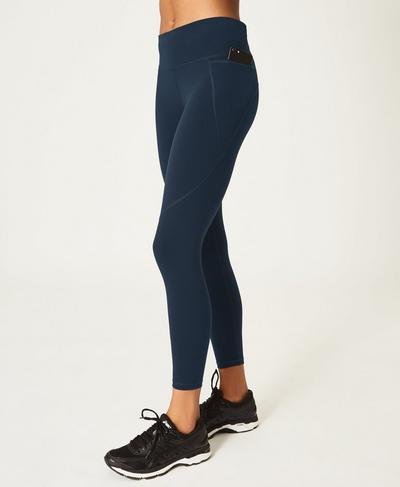 Power 7/8 Workout Leggings, Beetle Blue | Sweaty Betty