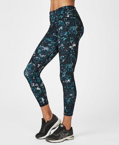 Power 7/8 Workout Leggings, Deep Lake Camo Print | Sweaty Betty