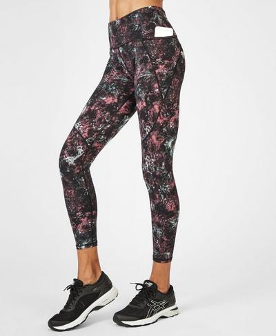 Power 7/8 Workout Leggings, Laundromat Pixelated Floral | Sweaty Betty