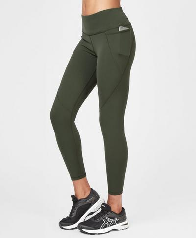 Power 7/8 Workout Leggings, Olive | Sweaty Betty