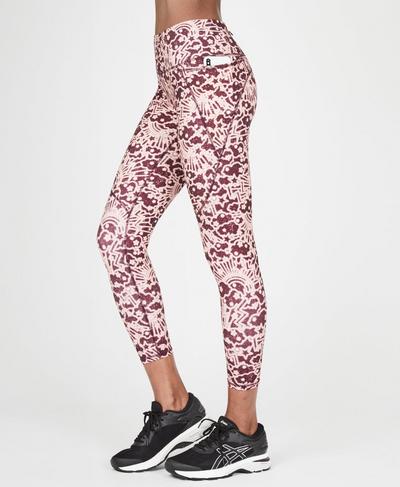 Power 7/8 Workout Leggings, Work Hard Play Harder Print | Sweaty Betty