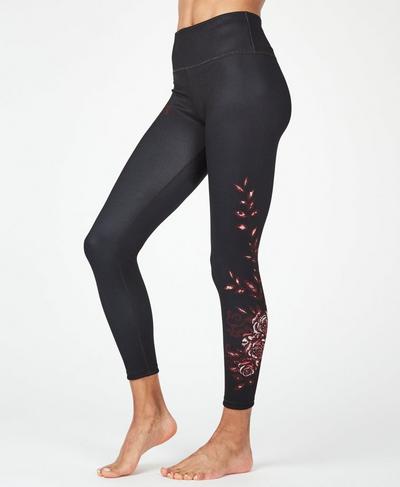Reversible High Waisted 7/8 Yoga Leggings, Romantic Rebels Placement Print | Sweaty Betty