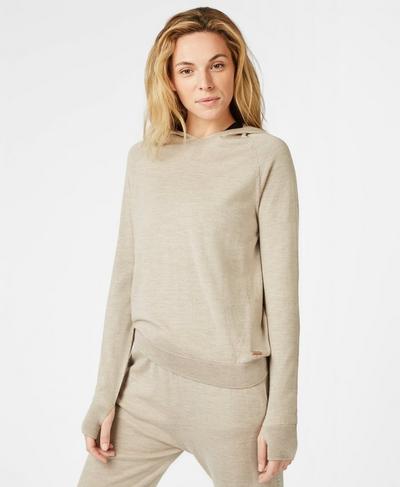Merino Lounge Jumper, Oatmeal Marl | Sweaty Betty