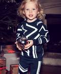 Festive Star Seamless Baby Long Sleeve Base Layer, Beetle Blue Star Jacquard | Sweaty Betty