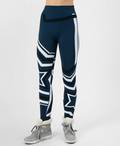 Festive Star Seamless Base Layers Leggings, Beetle Blue Star Jacquard | Sweaty Betty