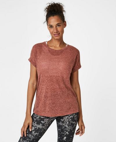 Ab Crunch Workout T-Shirt, RUST | Sweaty Betty