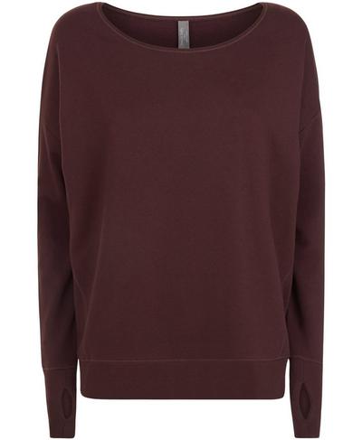 Simhasana Jumper, Black Cherry | Sweaty Betty