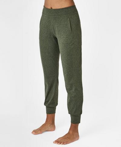 Garudasana Yoga Pants, Olive Marl | Sweaty Betty