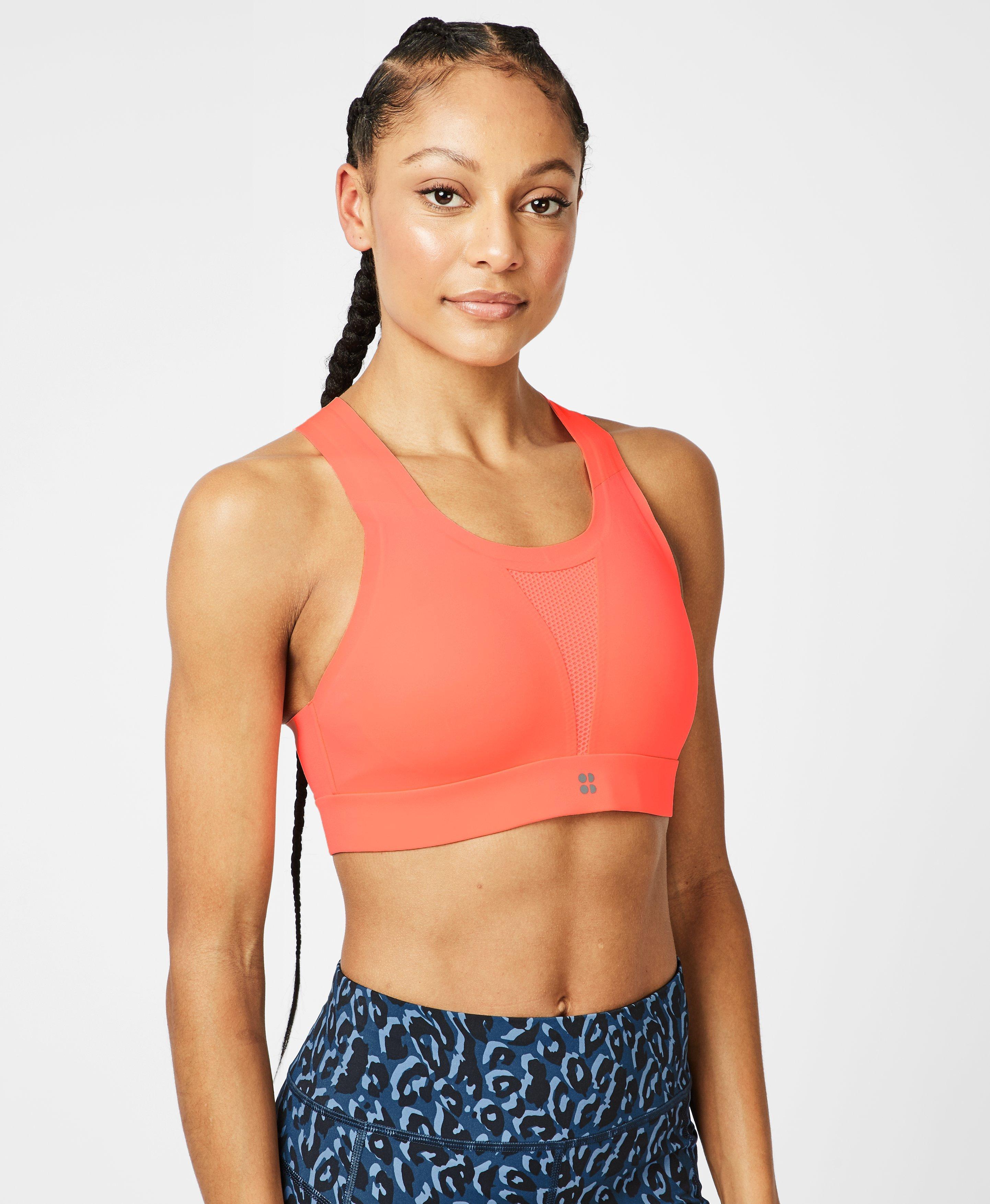 fluro sports bra