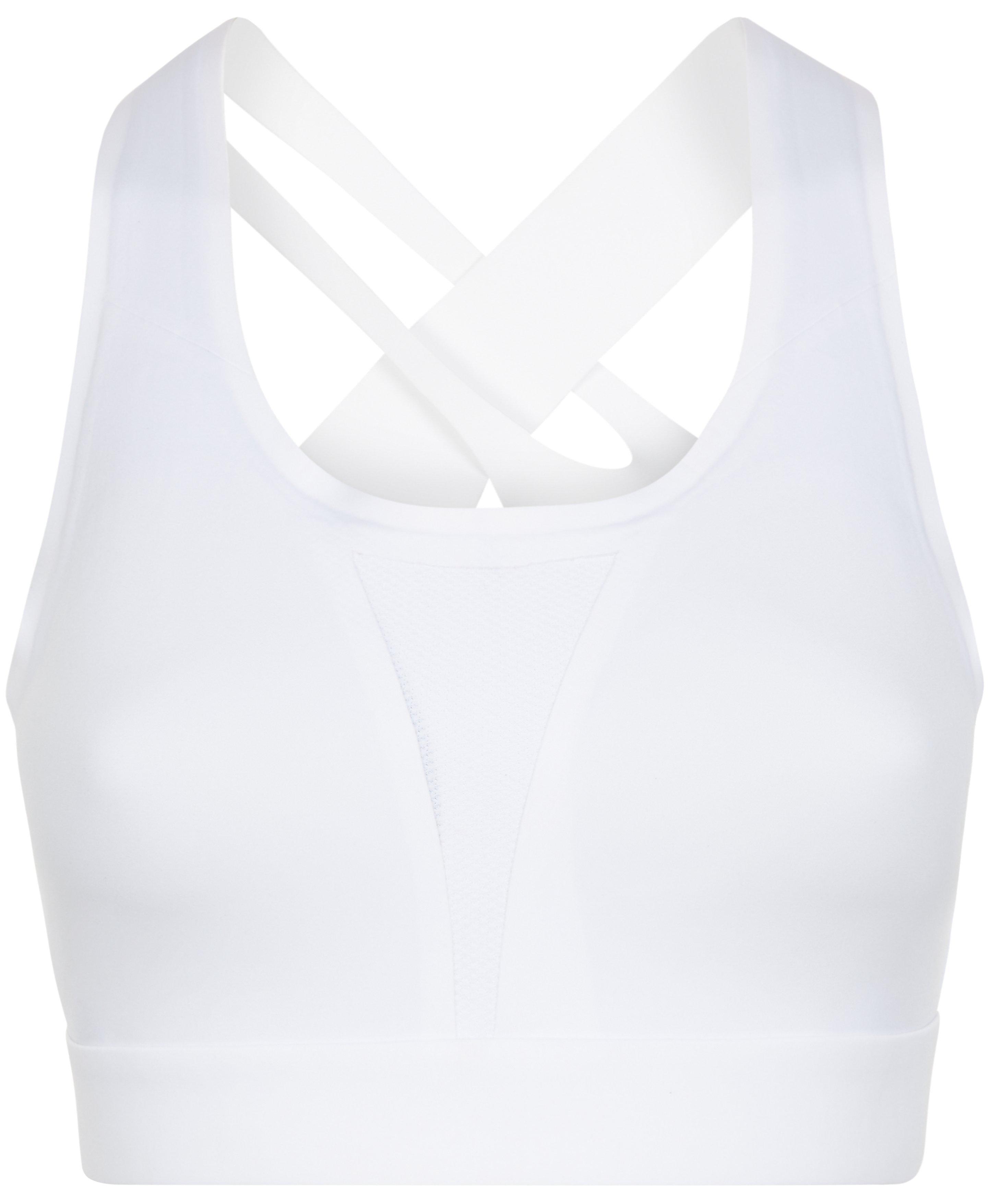 white sports bra