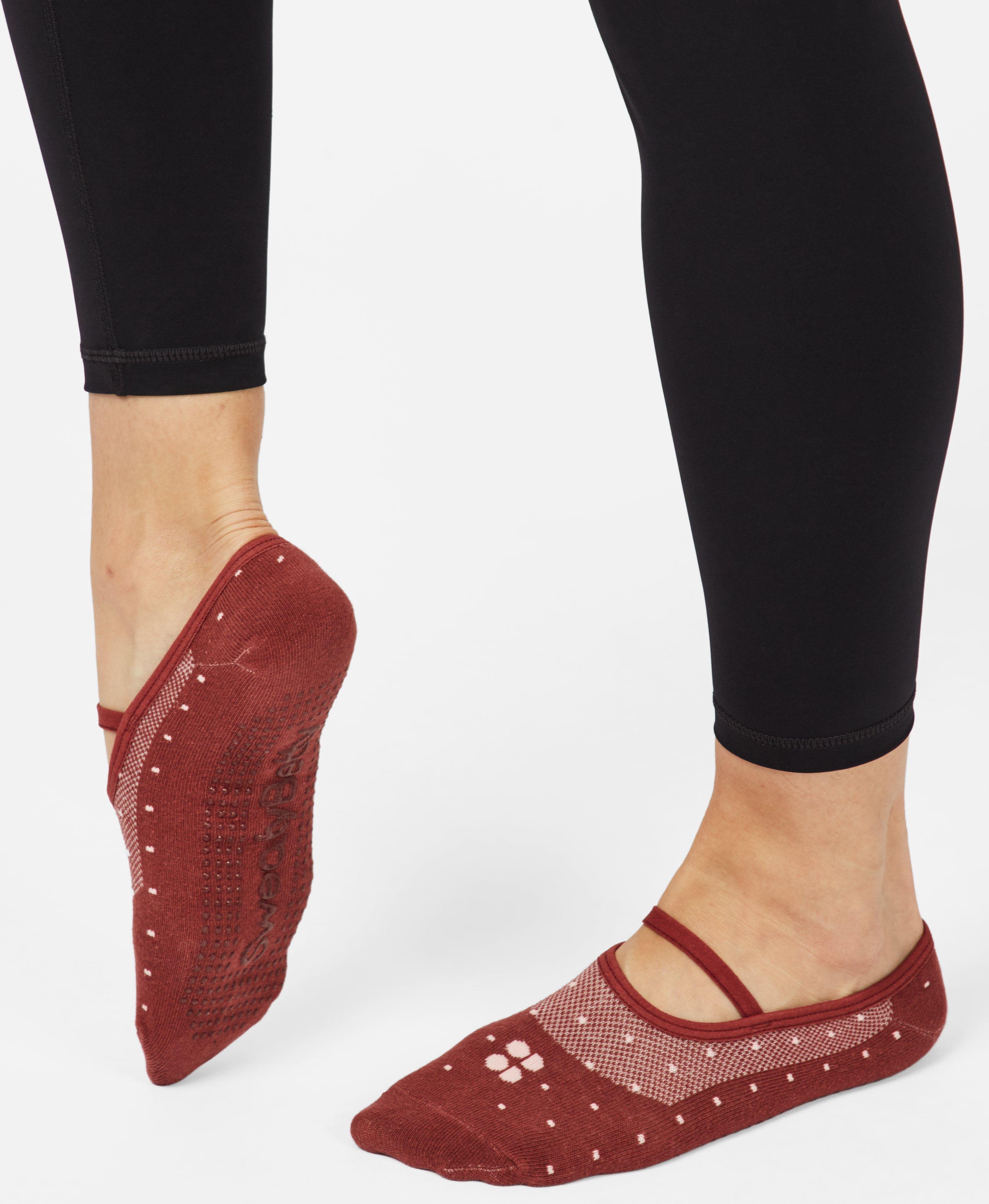 Pilates Socks, Rust Polka Dot | Sweaty Betty
