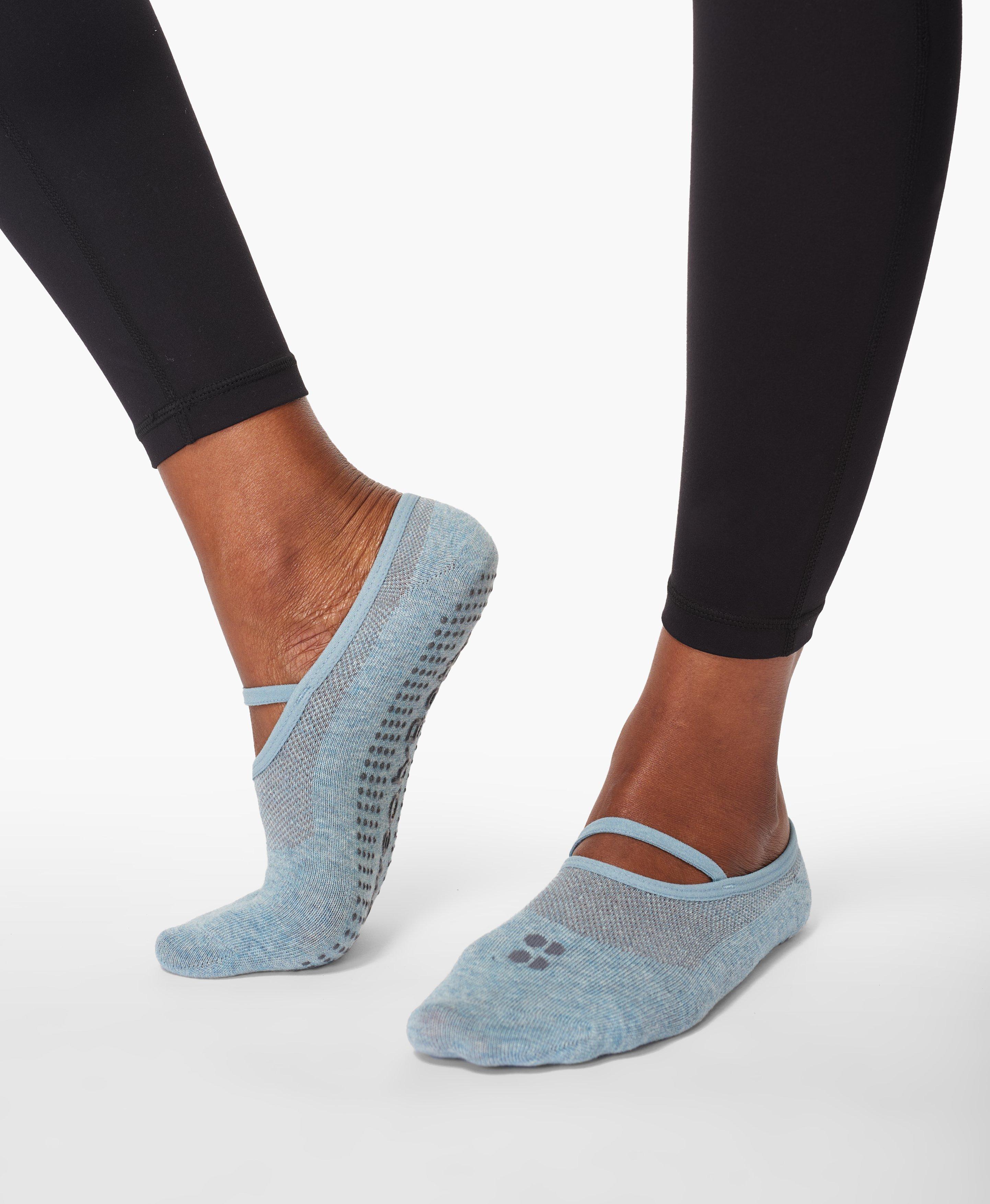 Pilates Socks, Storm Blue Marl | Sweaty Betty