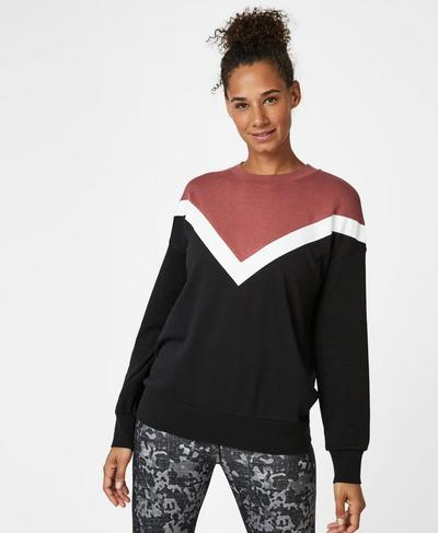 Colour Block Jumper, RUST | Sweaty Betty