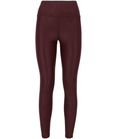 High Shine High Waisted Workout Leggings, Black Cherry | Sweaty Betty