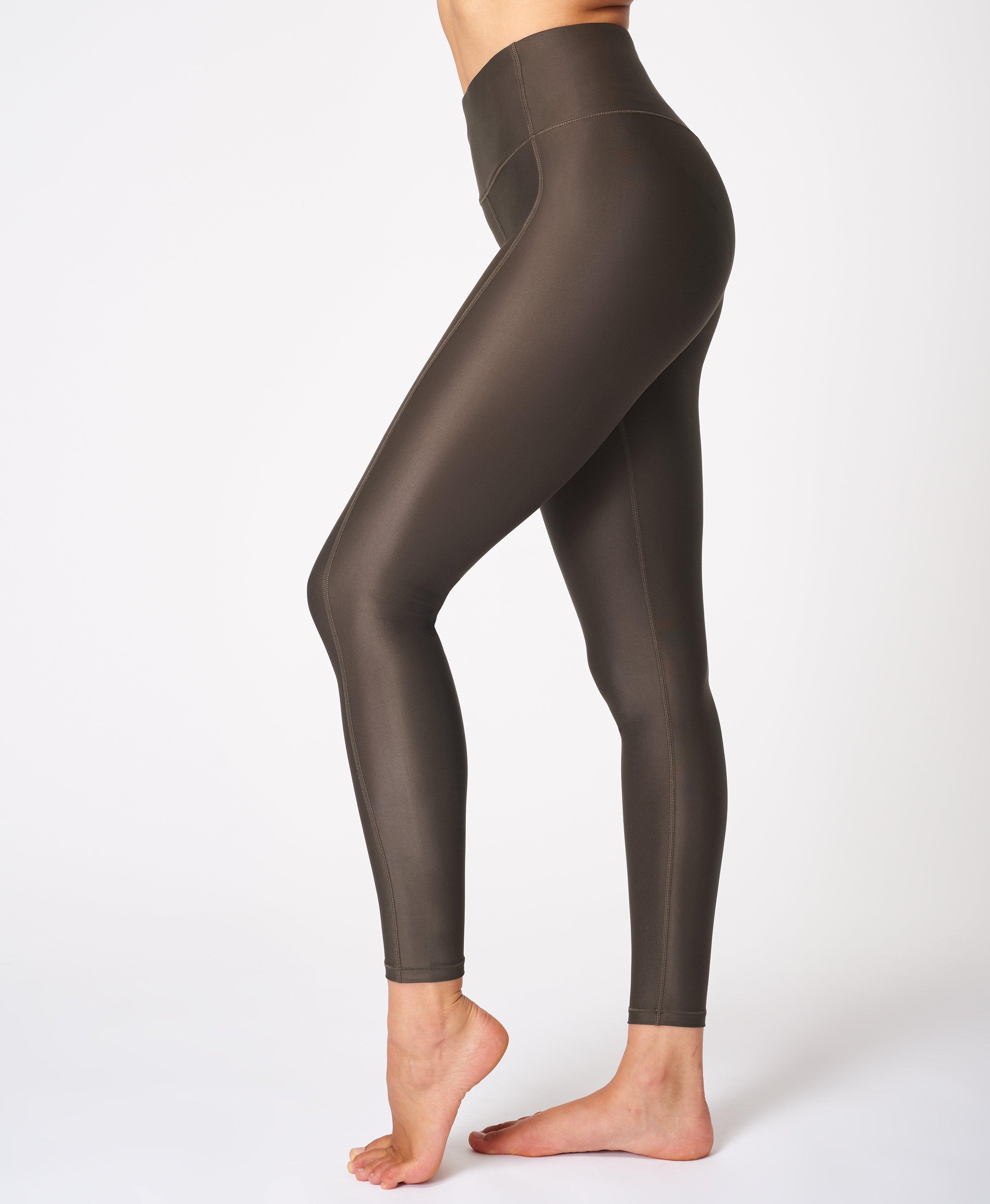 brown high waisted leggings