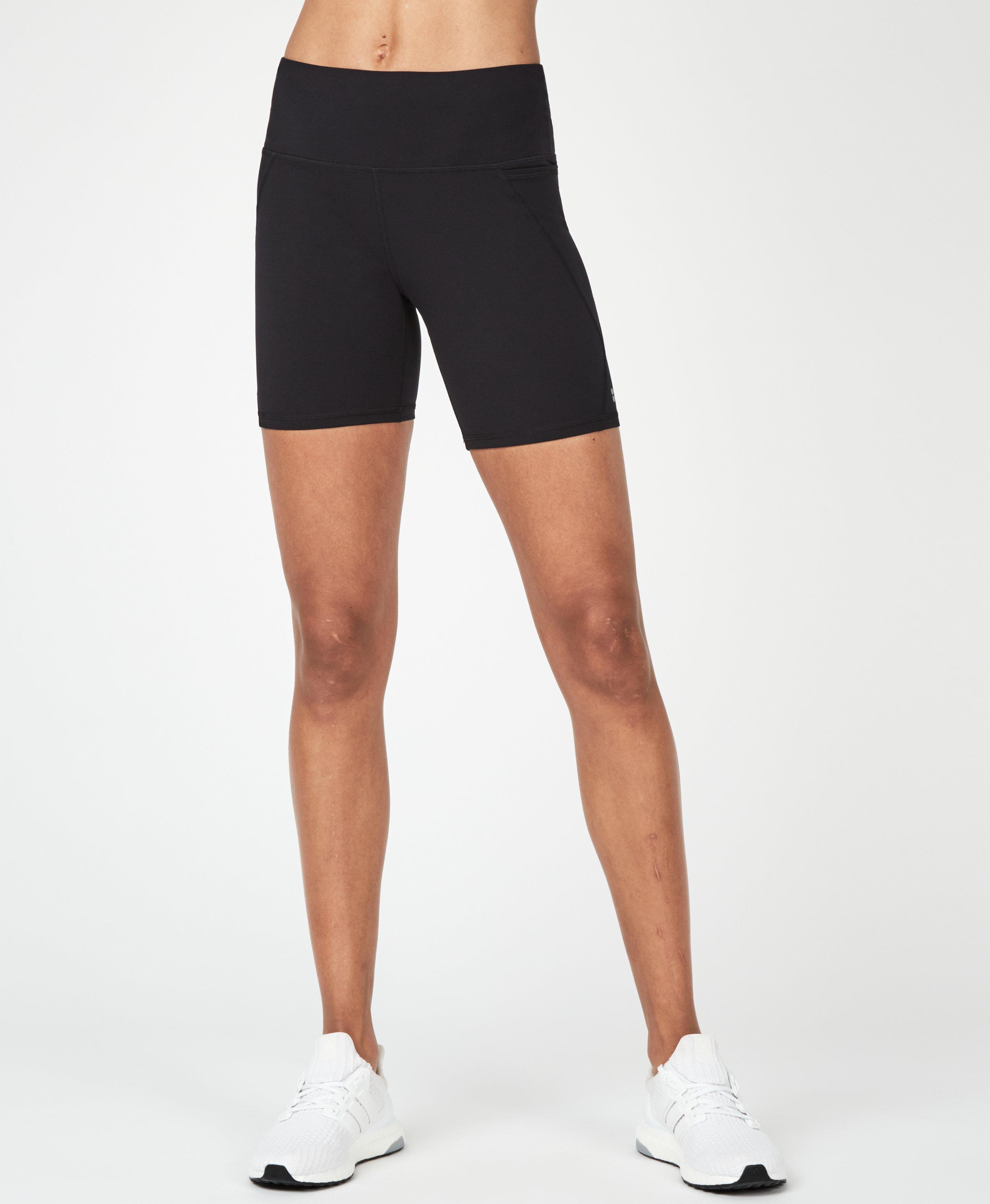 black long biker shorts