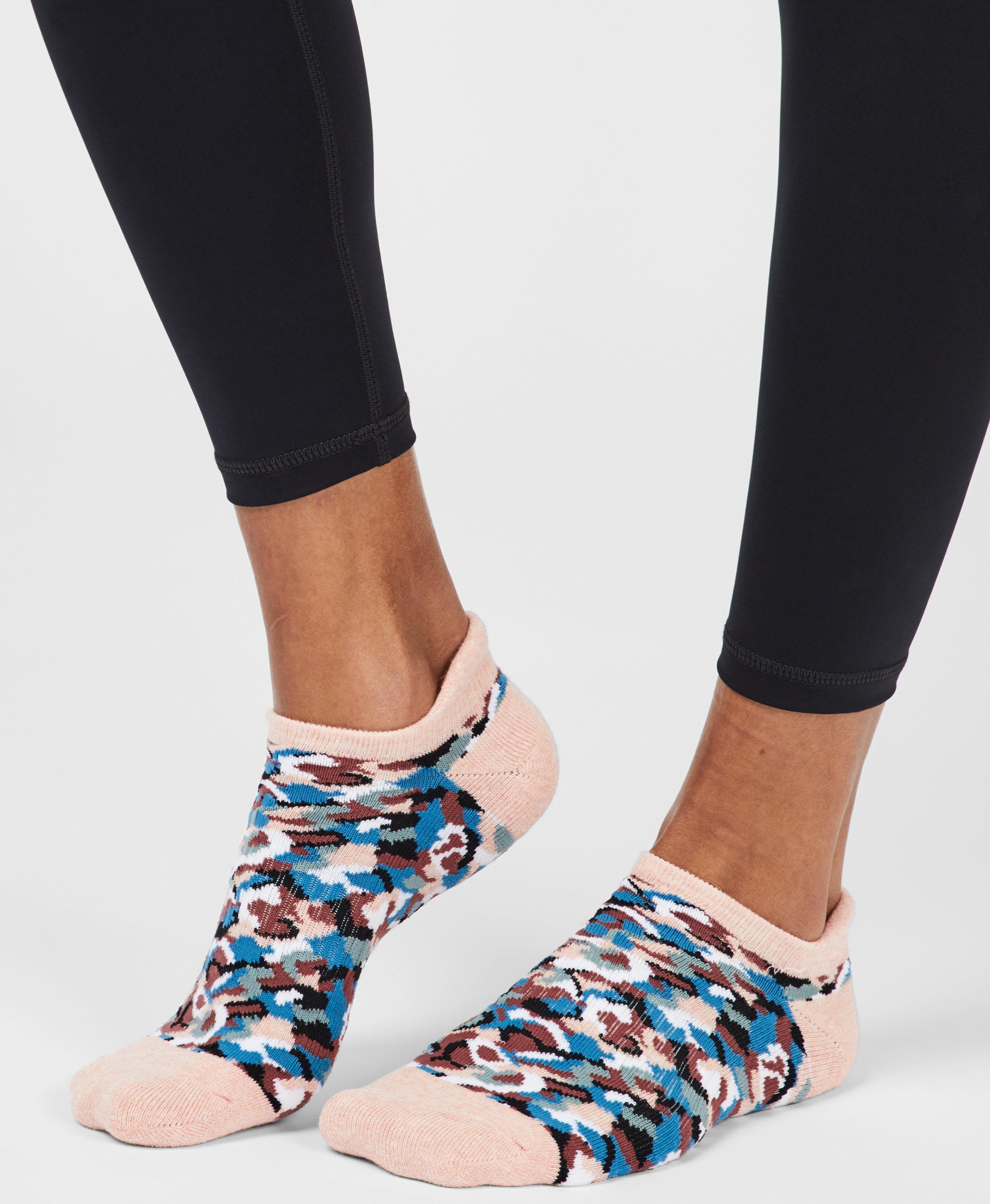 Workout Trainer Socks, Pink Pebble Print | Sweaty Betty