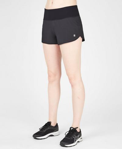 Time Trial Running Shorts, Black | Sweaty Betty