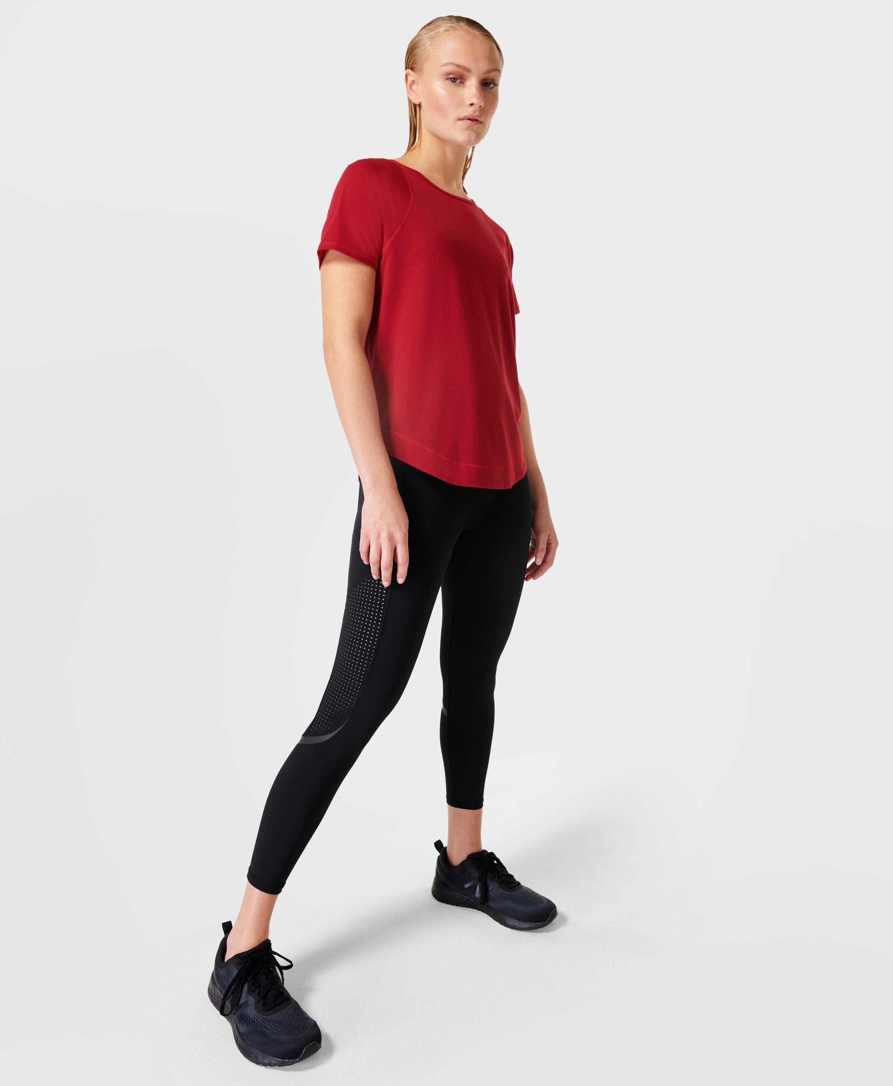 black high waisted running leggings